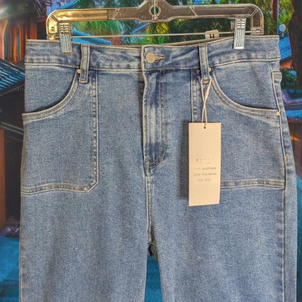 High Rise Blue Jeans - Picture 4 of 10